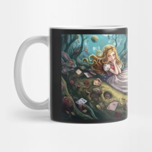 Alice in Wonderland. "Tea Party with the Mad Hatter and the Cheshire Cat" Mug